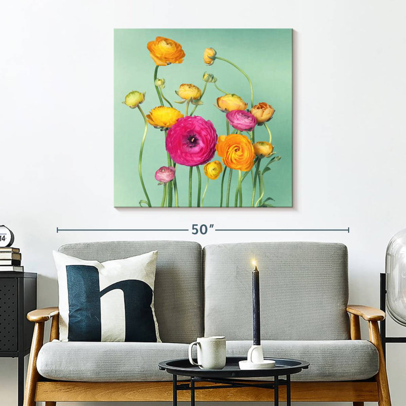 Harnek Ranunculus Flower Bouquet, 30" H x 30" W
