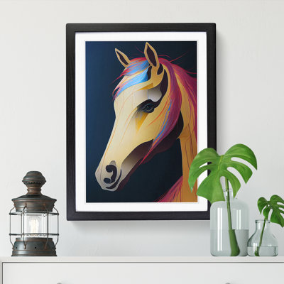 Leviah Horse Painting Glass - Picture Frame Print