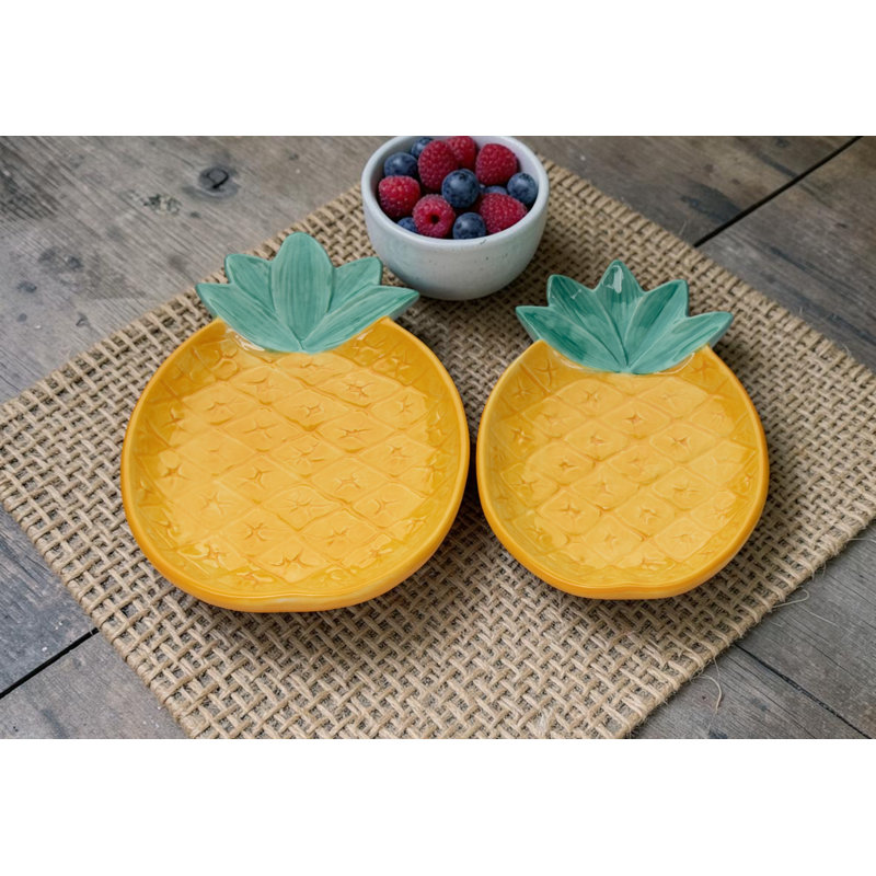 Ensemble de 2 assiettes à ananas