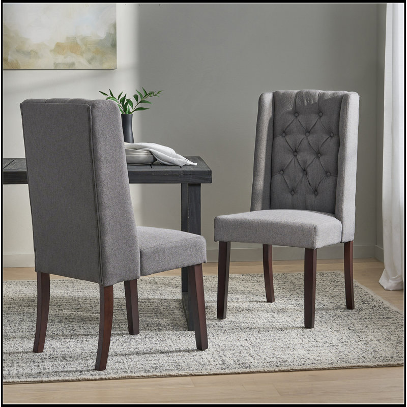 Chaise de salle à manger [ensemble de 2 pièces], Gris foncé