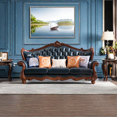 88.5'' Leather Sofa