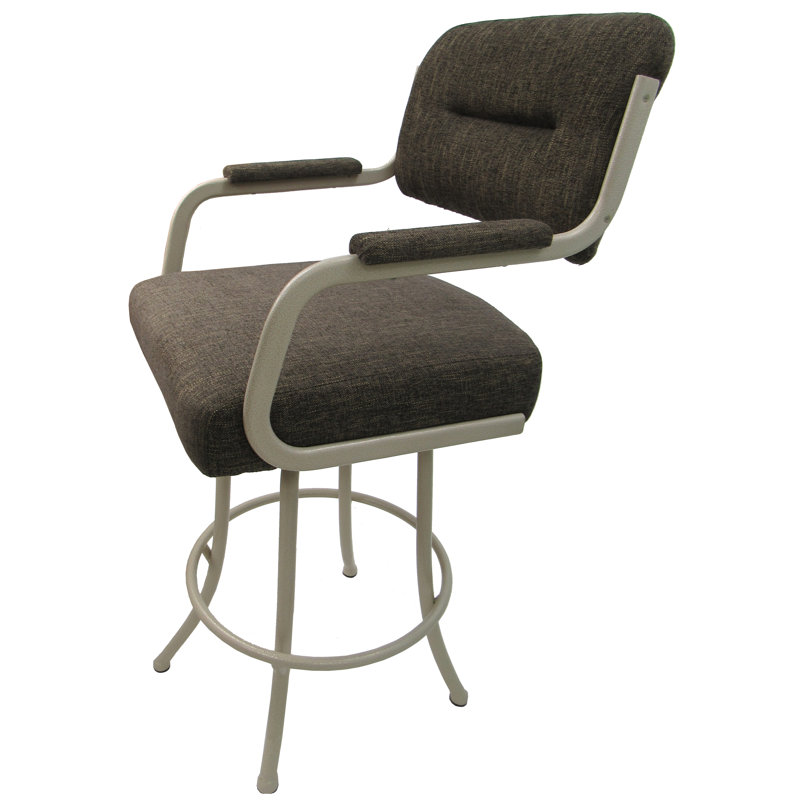 Melvin Swivel Counter Stool, Beige, Sanora Brown, Counter Stool (26” Seat Height)