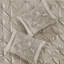 Édredon 7 pièces très grand taupe - magnifique broderie 1 édredon, 2 taies décoratives, 3 coussins, jupe de lit plissée - rembourrage d'apparence élégante inclus lavable-119384988-119384989