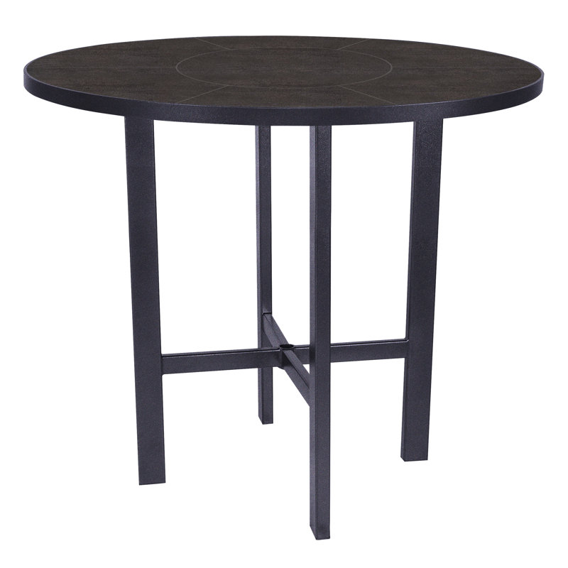 Tables Outdoor Round Bar Table, Urban Shift, Graphite, 42.5 H" W x 42" W x 42" D