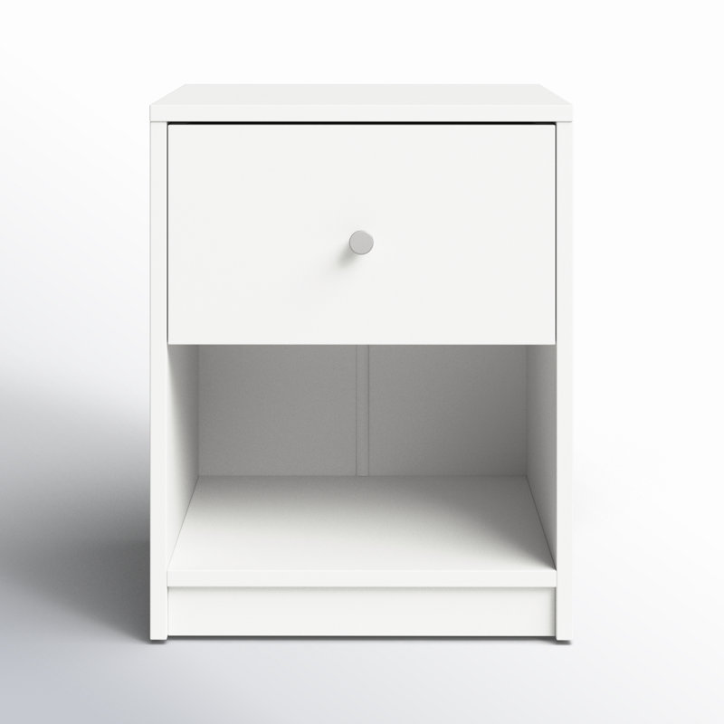 Clanton Small-Space 1 - Drawer Nightstand, White