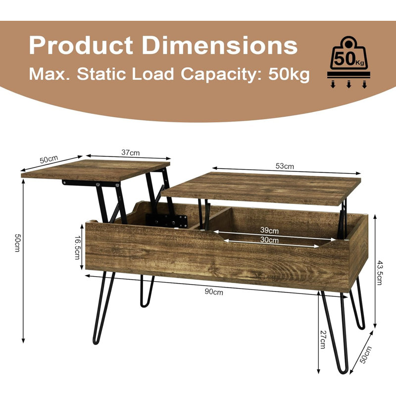 Sonali End Table, Rustic Oak