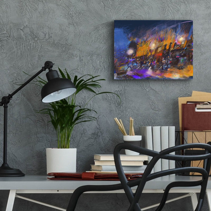 "Downtown" par Murray Henderson Fine Art, H 12 po x l 16 po x P 0,13 po