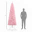 Sapin de Noël artificiel de 8 pi de hauteur avec 811 pointes réalistes, parfait pour les espaces compacts et les décorations festives