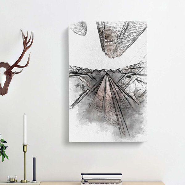East Urban Home Sketching The Architecture Vol.51 - Wrapped Canvas Art ...
