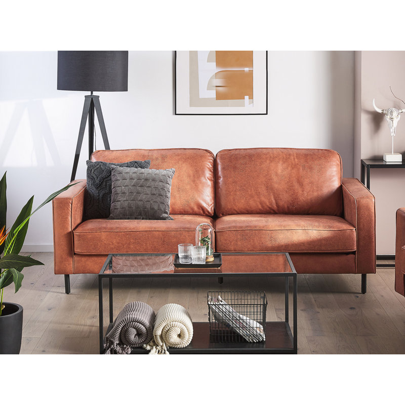 Kinard 3 Seater Faux Leather Sofa