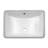Dcolora 14.3'' White Ceramic Rectangular Bathroom Sink with Overflow