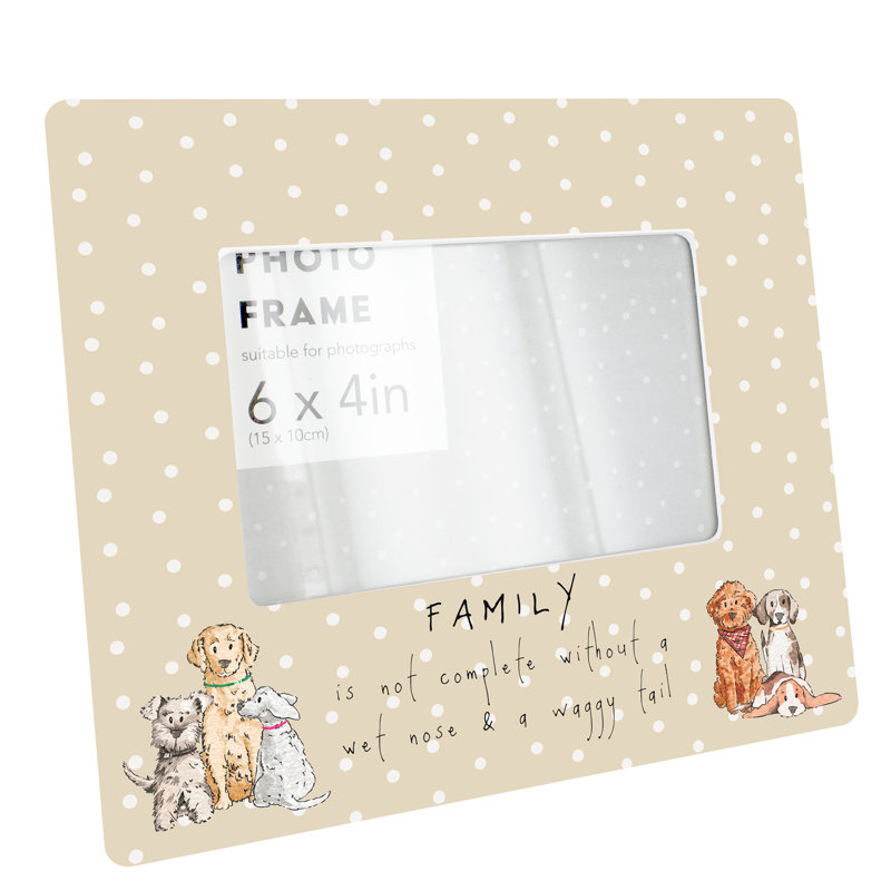 At Home With Paws Beige Ceramic Picture Frame