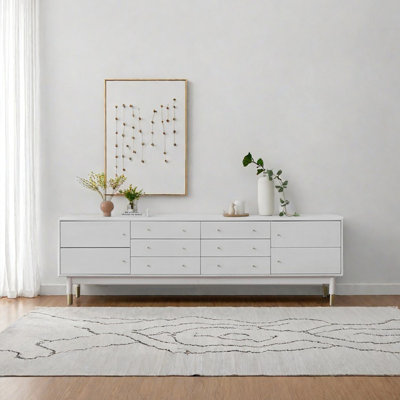 White simple style fashion TV cabinet