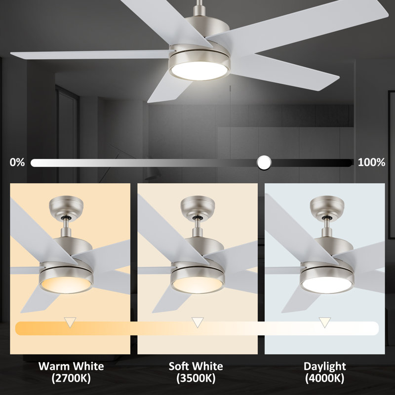 Jelisavka 52'' Ceiling Fan with LED Lights