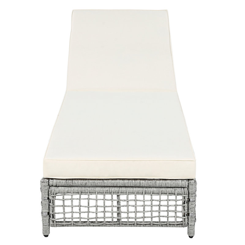Trexm Outdoor Lounge Chair, Gray
