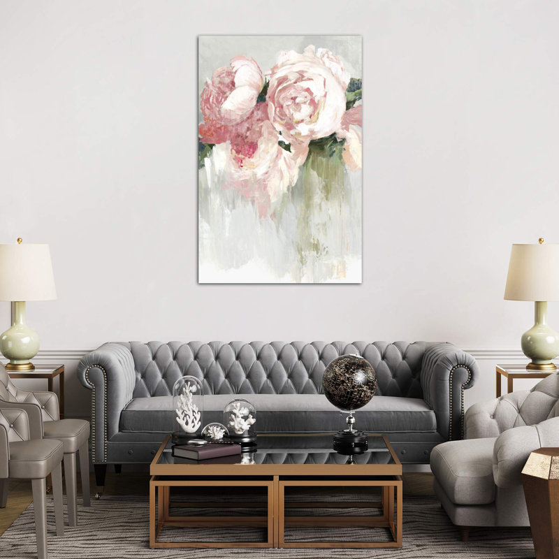 Peonies by Asia Jensen - Print on Canvas, No Frame, 30.48 cm H x 45.72 cm W