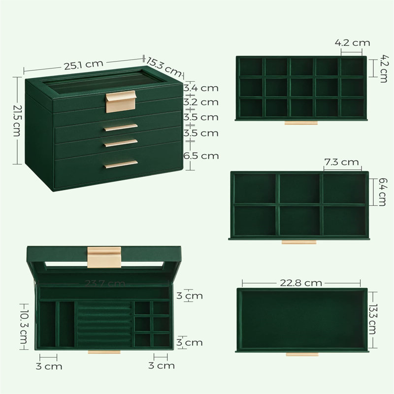 Aymane Jewellery Box +, Green