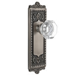 Grandeur Windsor Plate Double Dummy with Chambord Crystal Door Knob