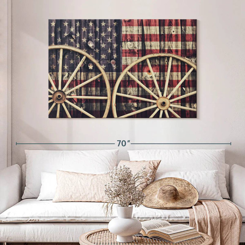 Borges American Wagon Wheels, 32" H x 48" W