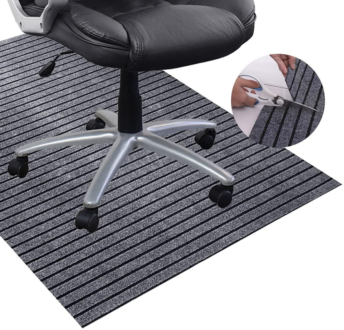 micykuxu Square Chair Mat with Straight Edge for Firm Surfaces