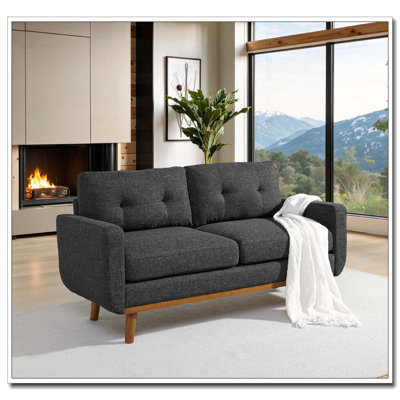 Canapé capitonné 67,7 po de largeur Mid-Century