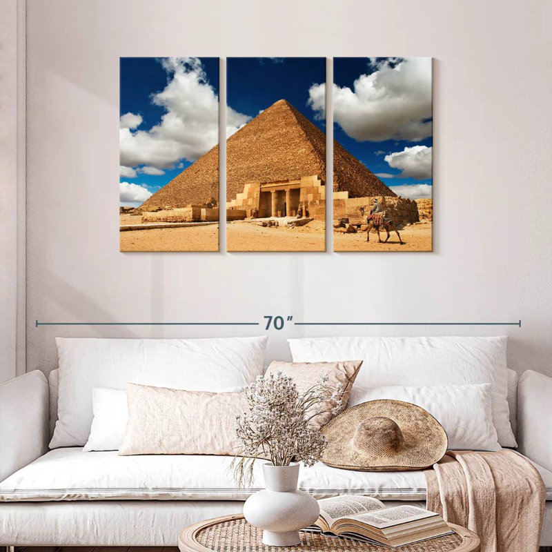 Adella Egyptian Pyramid, 28" H x 45" W