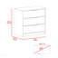Commode 3 tiroirs, plateau supérieur - noir / pin-1701372429