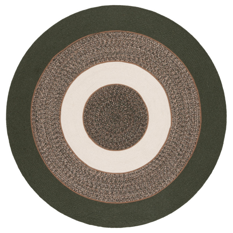 Tapis vert / beige Bergsteinn 760, Rond 4 pi