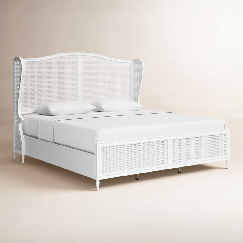 Gia Wingback Bed, King, White