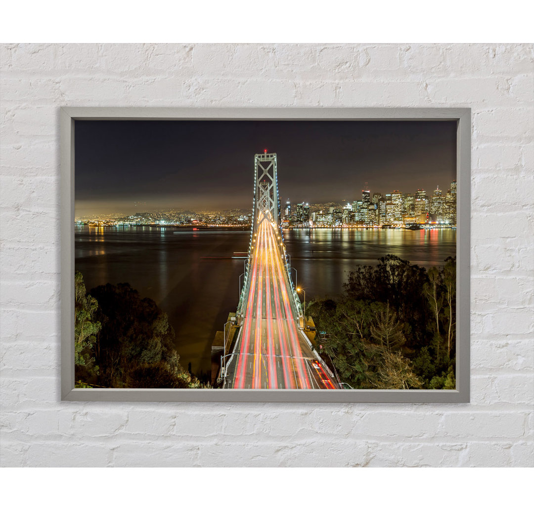 Golden Gate Bridge Speed Of Light - Einzelbildrahmen Kunstdrucke auf Leinwand