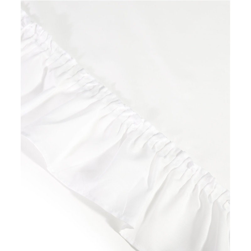 Ellis Ruffled 54'' W Window Valance, White