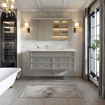 Armoire de salle de bain intelligente de style français