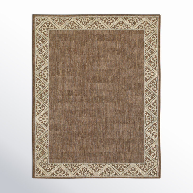 Tedrow Damask Indoor / Outdoor Rug, Rectangle 7'10" x 10'