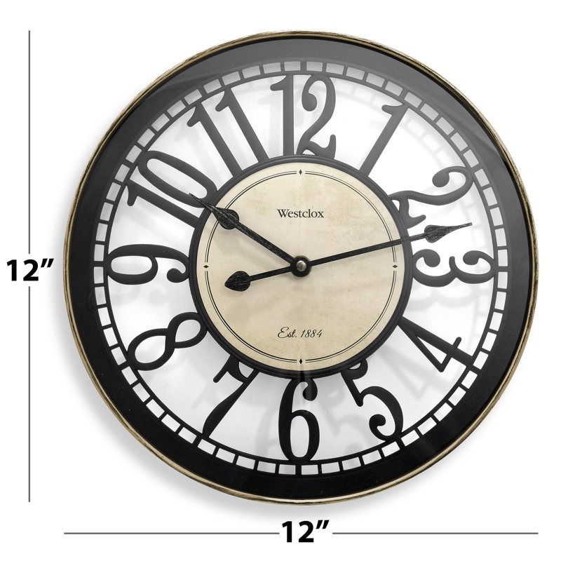 Westclox 12" Multicolored Open Dial Wall Clock