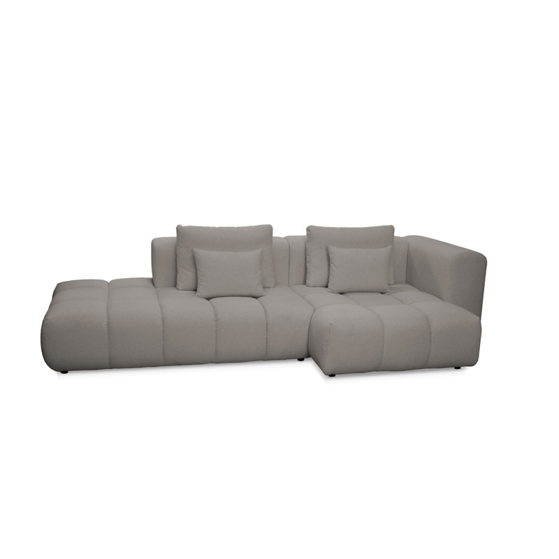 4 Seater Sofa & Chaise, Right Hand Facing, Grey