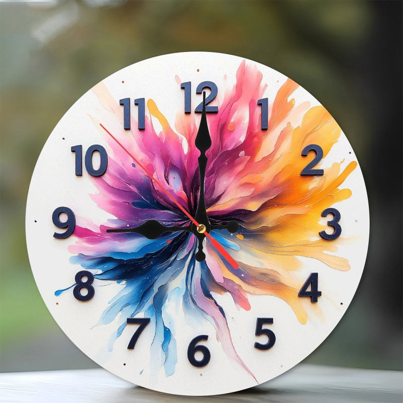 Colorful Artistic Wall Clock for Home Decor
