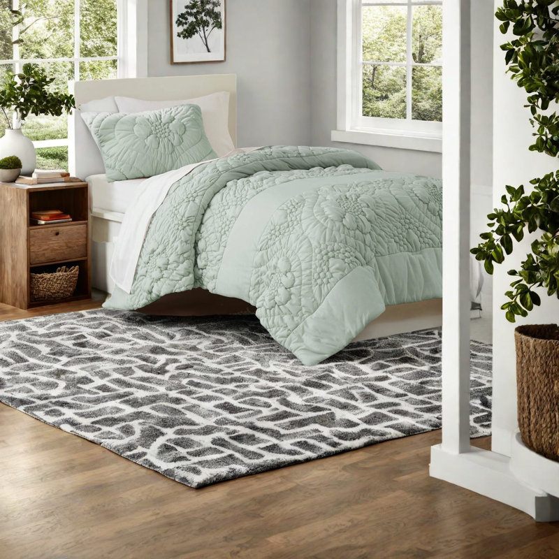 Ensemble de literie de très grande qualité supérieure, conception florale en polyester doux pour un confort toutes saisons