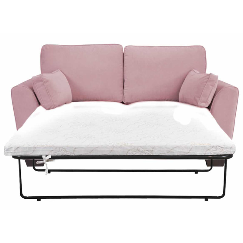 Bulma 2 Seater Sofa Bed, Lilac Polyester Blend
