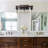3-Light Rustic Industrial Bathroom Vanity Light Wall Mounted with Clear Glass Shades and Wood Accents-655936945