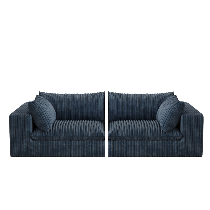 Canapé 78,87 po 2 places - bleu, Bleu
