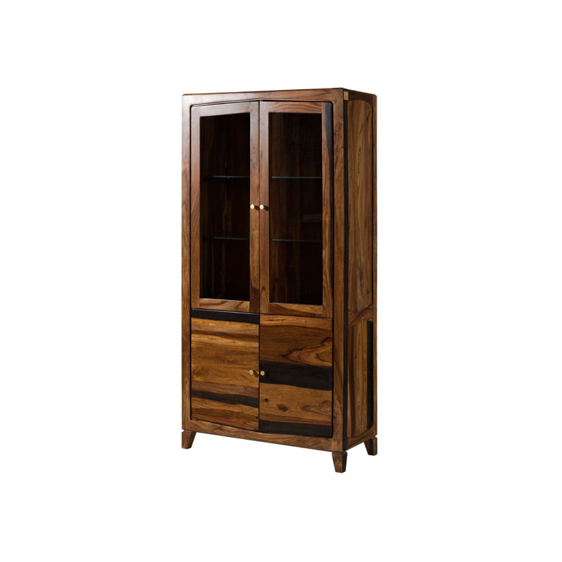 Ancona Display Cabinet, Painted Dark Brown