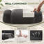 Chaise de bureau haute ergonomique pour bureau assis-debout, avec repose-pieds réglable, accoudoirs relevables, soutien lombaire et assise en tissu confortable – idéale pour la maison et le bureau.