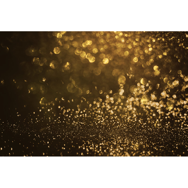 Gold Bokeh Light Abstract Background by Theevening - Wrapped Canvas Print, 30cm H x 46cm W x 3.8cm D