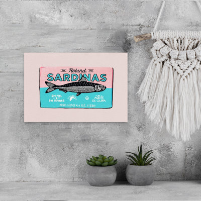 Roland Sardinas Retro Vintage Fish Wall Art Print 1 Piece Wrapped Canvas Wall Art