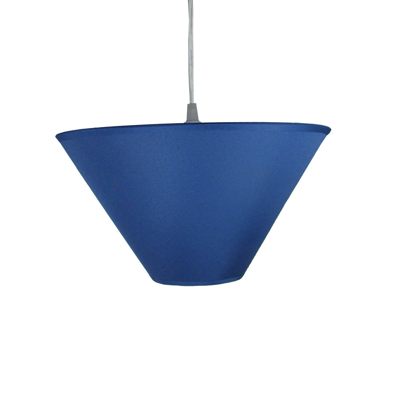 22cm H Cotton Empire Lamp Shade ( Screw On ), Navy Blue