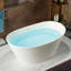 Baignoire autoportante contemporaine en résine de couleur unie L 59 po x l 33 1/2 po WOODBRIDGE-51226556-116257507