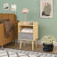 Table d'appoint en bois avec tiroir en tissu pliable, 2 tables de chevet pour et adultes en chêne, structure solide avec pieds en panneau de particules, installation rapide, peut supporter 40 livres, assez de rangement pour la lampe de la pièce-1113343151