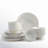 Sango Siterra 16-Piece Rustic White Stoneware Dinnerware Set - Service For 4, Plate & Bowl Set