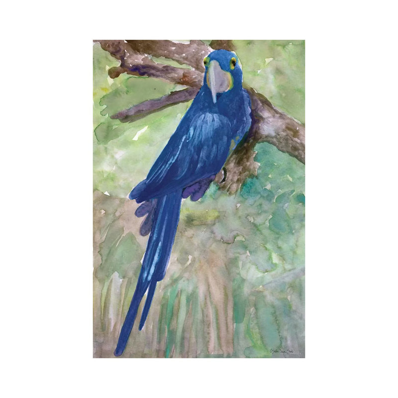 Blue Parrot I 1 Piece Wrapped Canvas Wall Art, 101.6 cm H x 66.04 cm W x 1.91 cm D