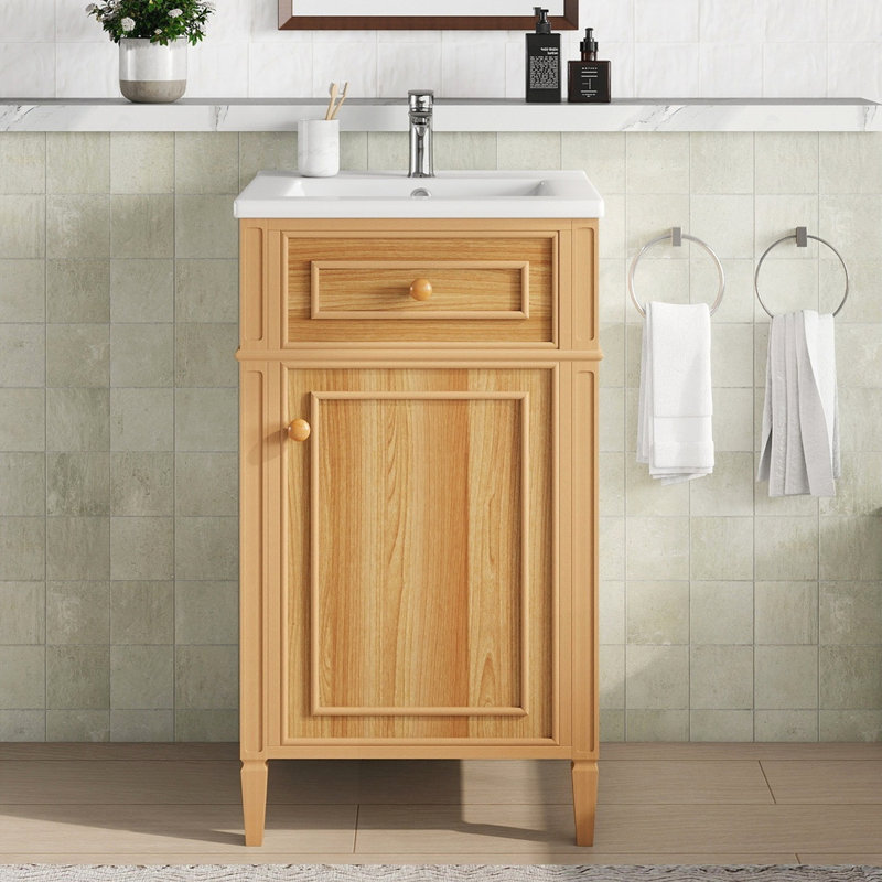 Meuble-lavabo en bois 20 po avec lavabo
